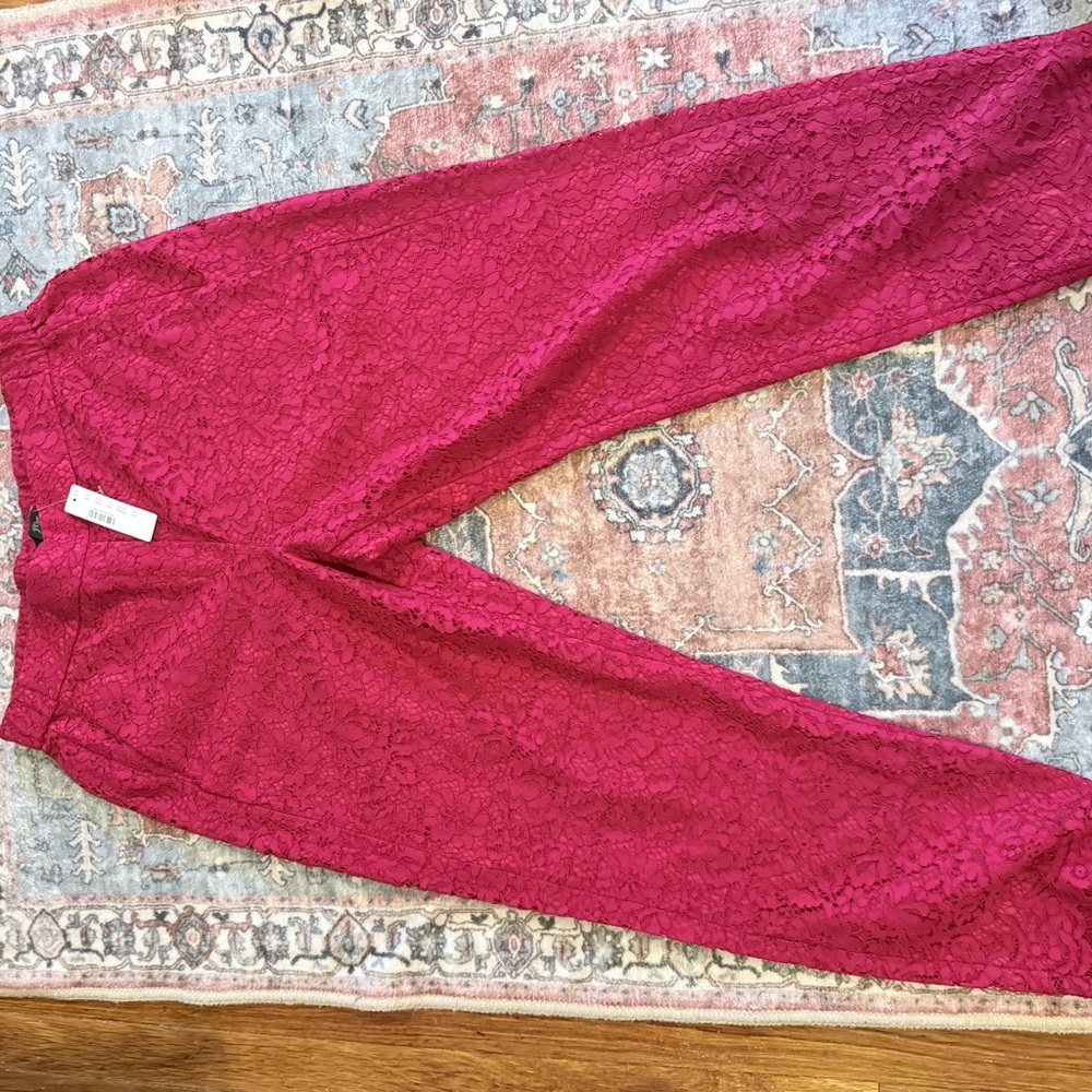 Red Lace Trousers